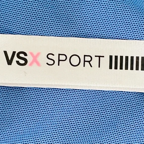 VICTORA’S SECRET X SPORT Blue Black Racerback Underwire Zip Front Sports… - Picture 9 of 14